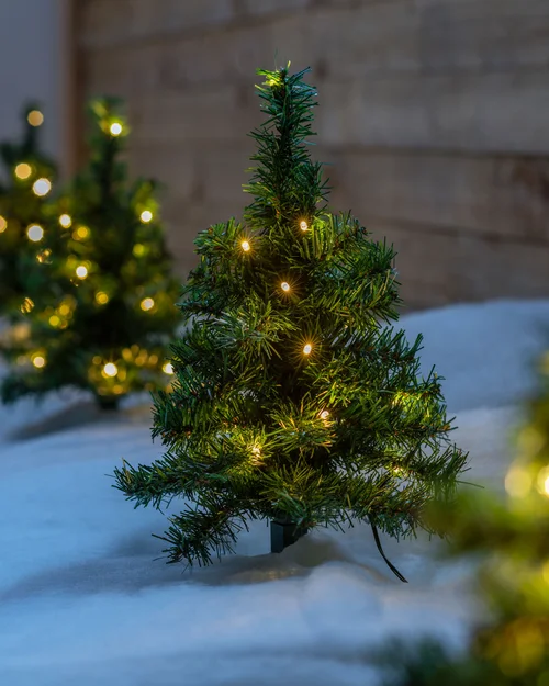 WeRChristmas White Set Of 6 Christmas Tree Pathway Stake Lights 90 Warm White Leds 30 Cm - No Size Image 4