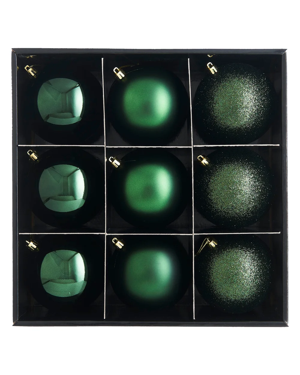 WeRChristmas Sage Green Shatterproof Christmas Baubles 9 Pack 10 Cm - No Size Image 1