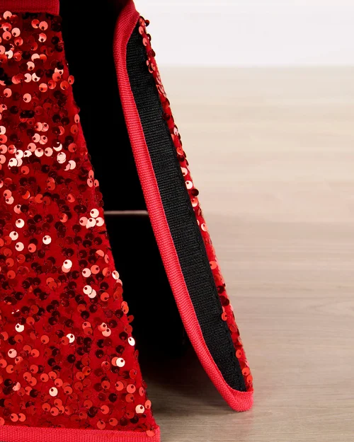 WeRChristmas Red Square Sequin Christmas Tree Collar 36 Cm - No Size Image 4