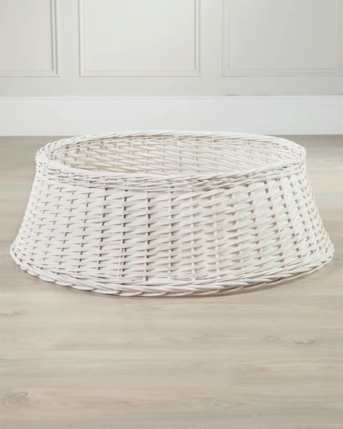 WeRChristmas Off-White Wicker Rattan Christmas Tree Collar 85 Cm - No Size Image 5