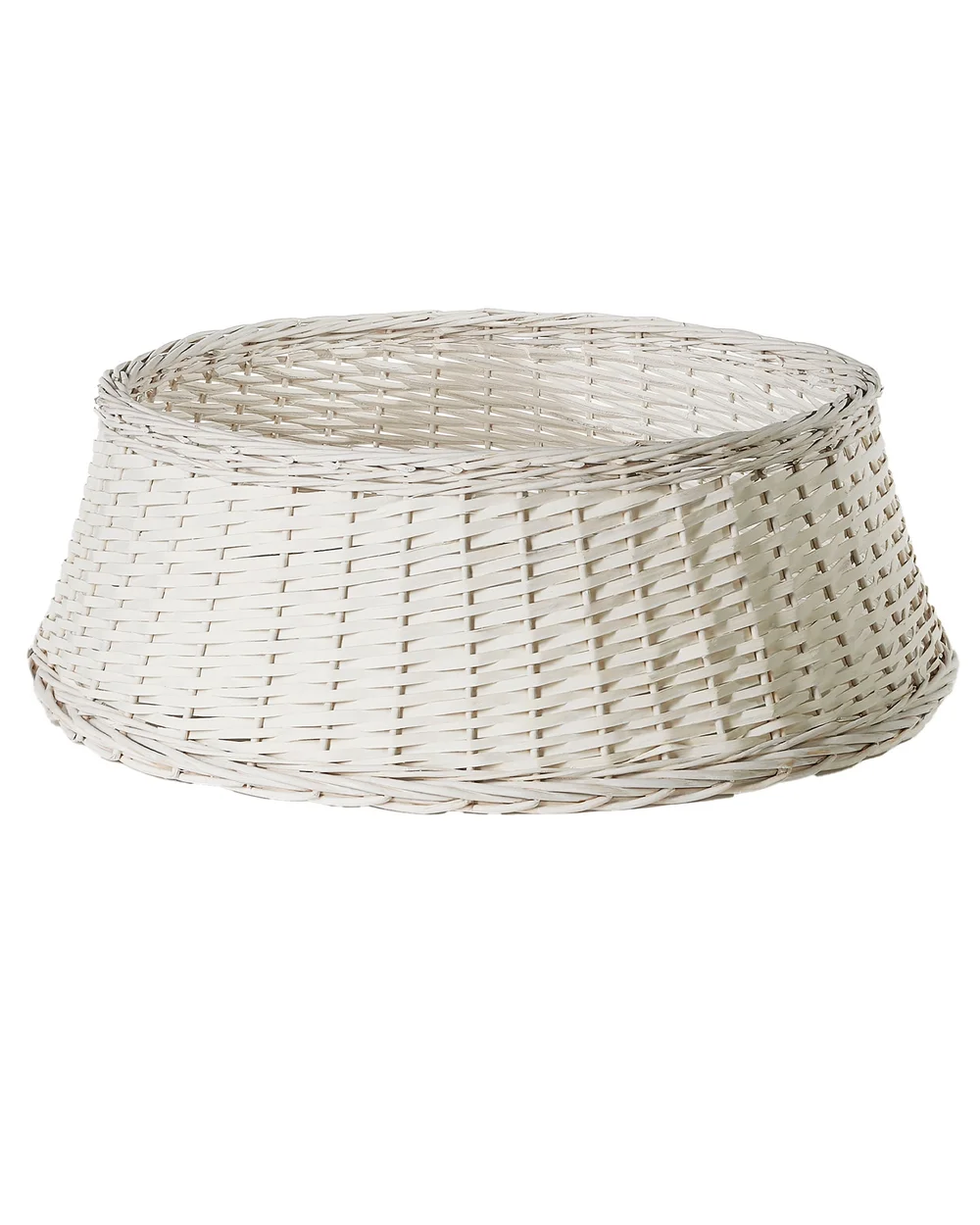 WeRChristmas Off-White Wicker Rattan Christmas Tree Collar 85 Cm - No Size Image 1