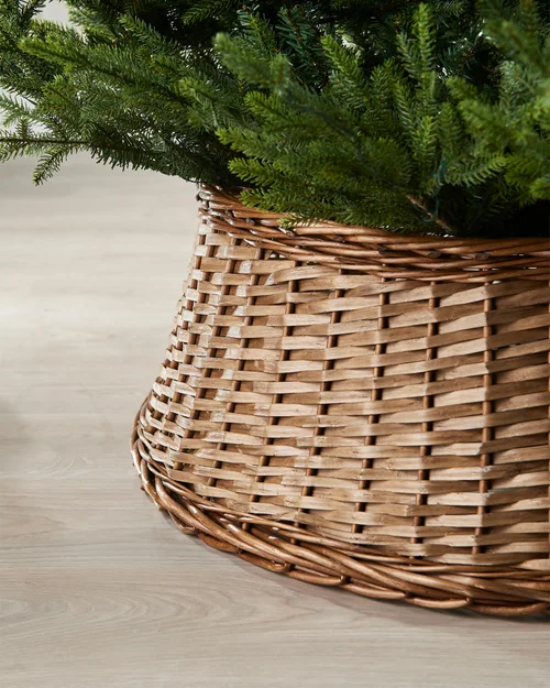 WeRChristmas Natural Brown Wicker Rattan Christmas Tree Collar 85 Cm - No Size Image 3