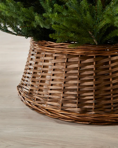 WeRChristmas Natural Brown Wicker Rattan Christmas Tree Collar 70 Cm - No Size Image 3
