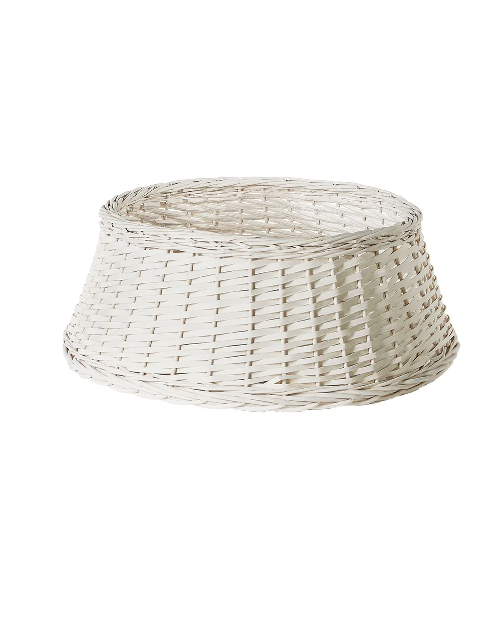 WeRChristmas Off-White Wicker Rattan Christmas Tree Collar 70 Cm - No Size Image 1