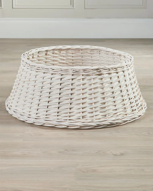 WeRChristmas Off-White Wicker Rattan Christmas Tree Collar 70 Cm - No Size Image 5