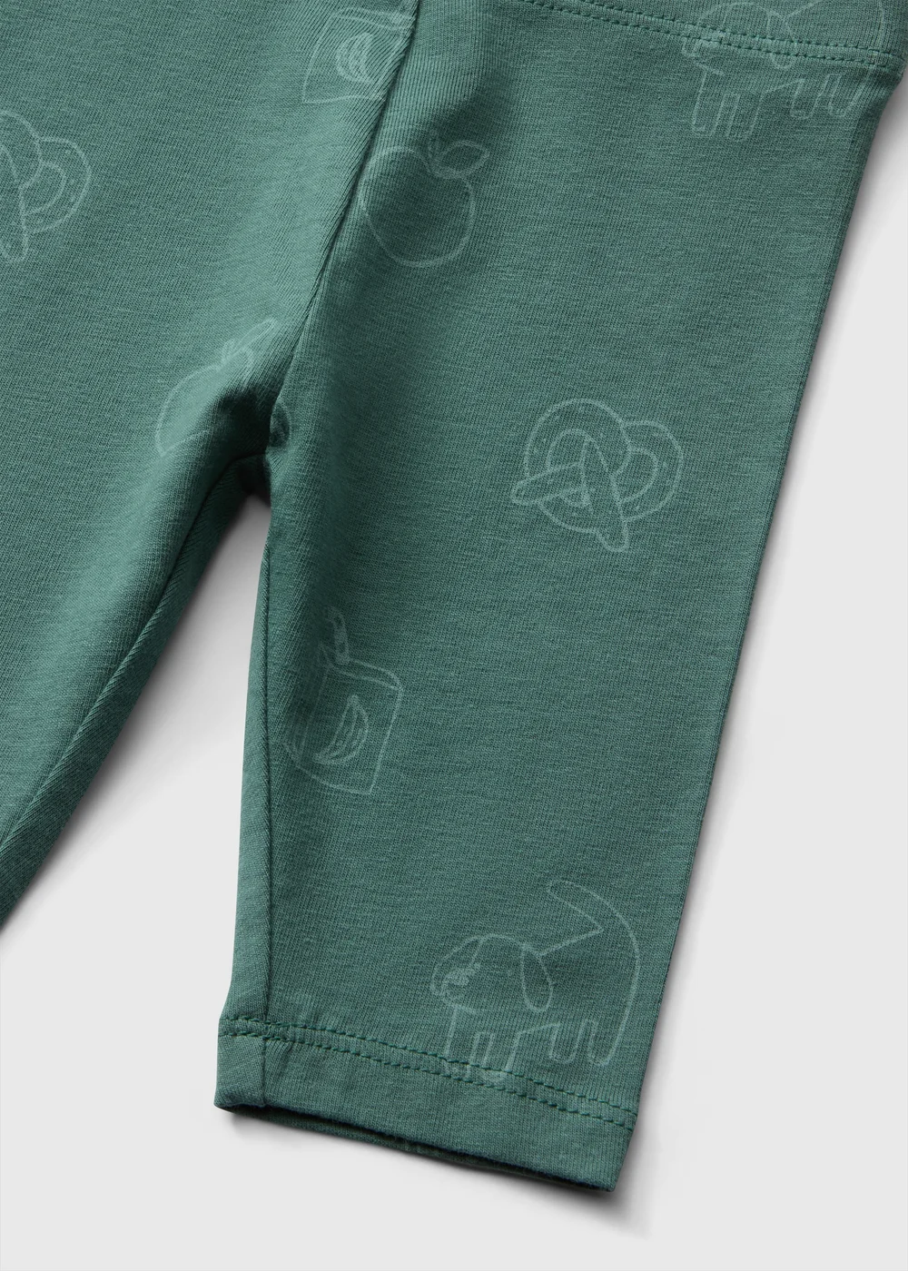 Baby Green Snack Print Leggings (0-23mths) - Up to 1 Month Image 2